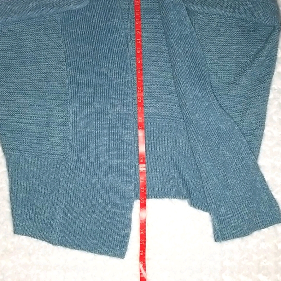 indigo thread co. Large Long Open Blue and White Cardigan - Picture 11 of 11